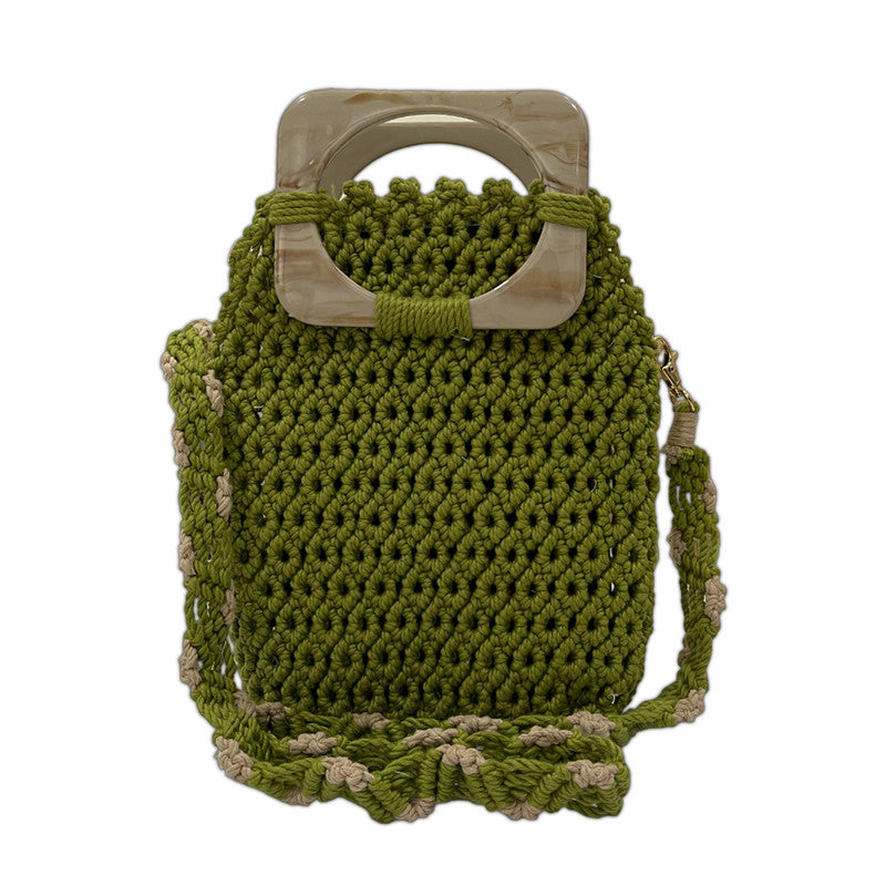 Luxurious Macrame Purse with Natural Cotton Rope Strap (Luxolive)