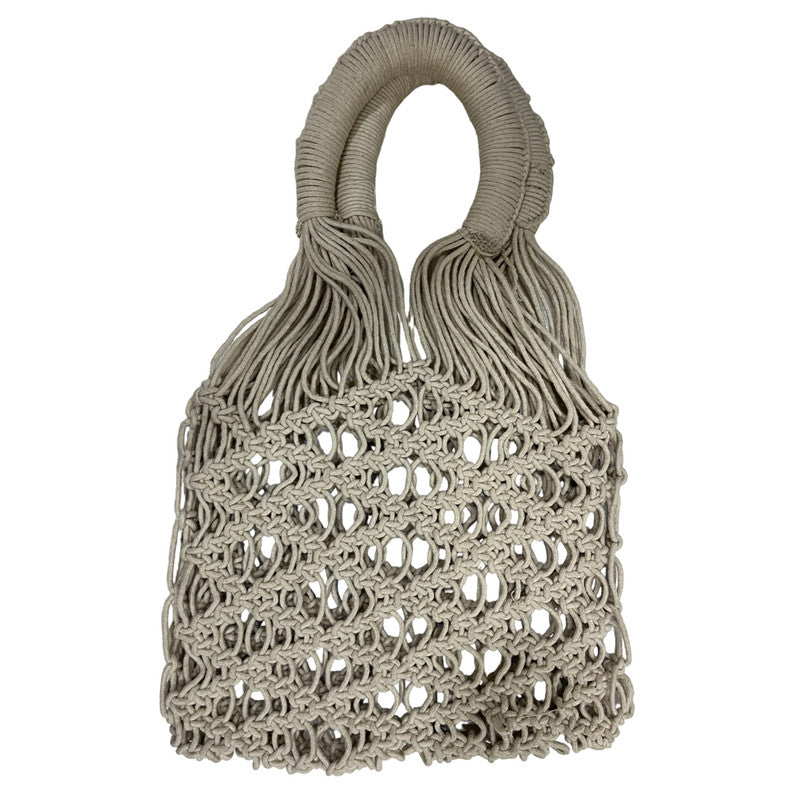 Handwoven Macrame Beach Bag for Women (BeachGlow)