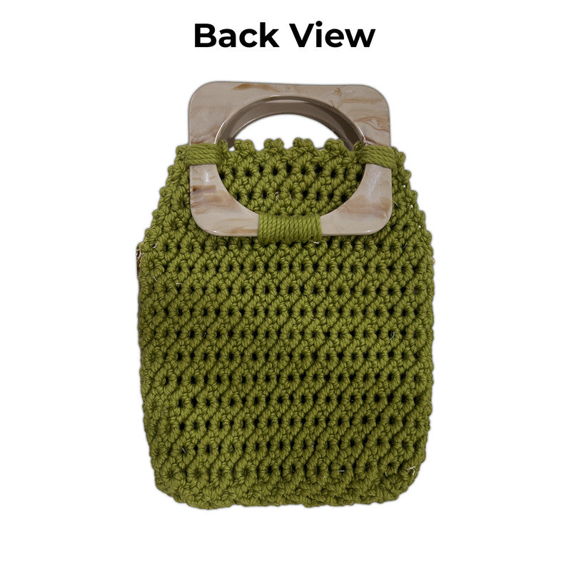 Luxurious Macrame Purse with Natural Cotton Rope Strap (Luxolive)