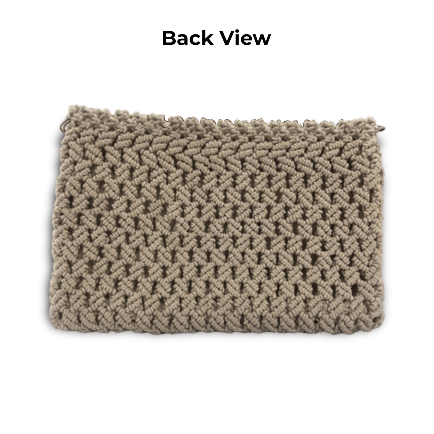 Handcrafted Beige Macrame Crossbody Bag for Women (BeigeBliss)