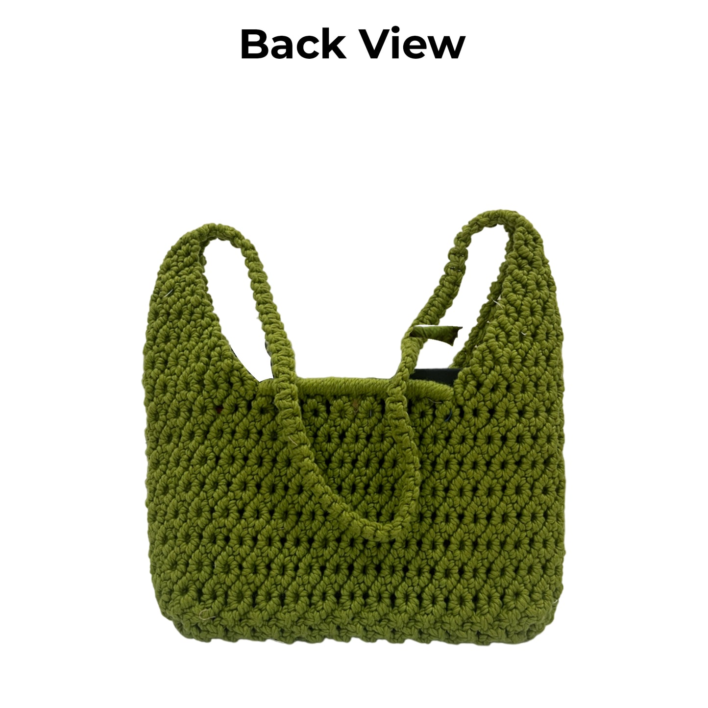 Handcrafted Olive Green Macrame Bag for Women (Forestique)