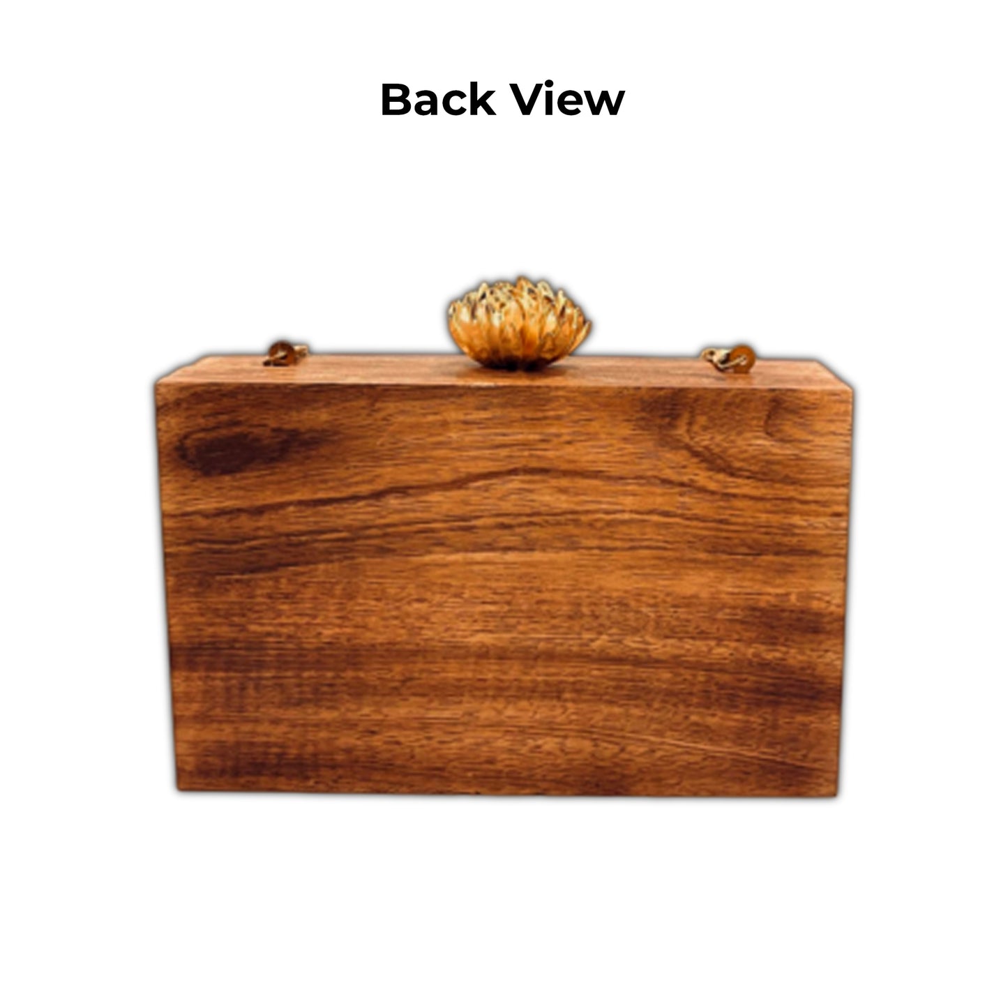 Maharani Wooden Embroidered Clutch -Ritual Edit