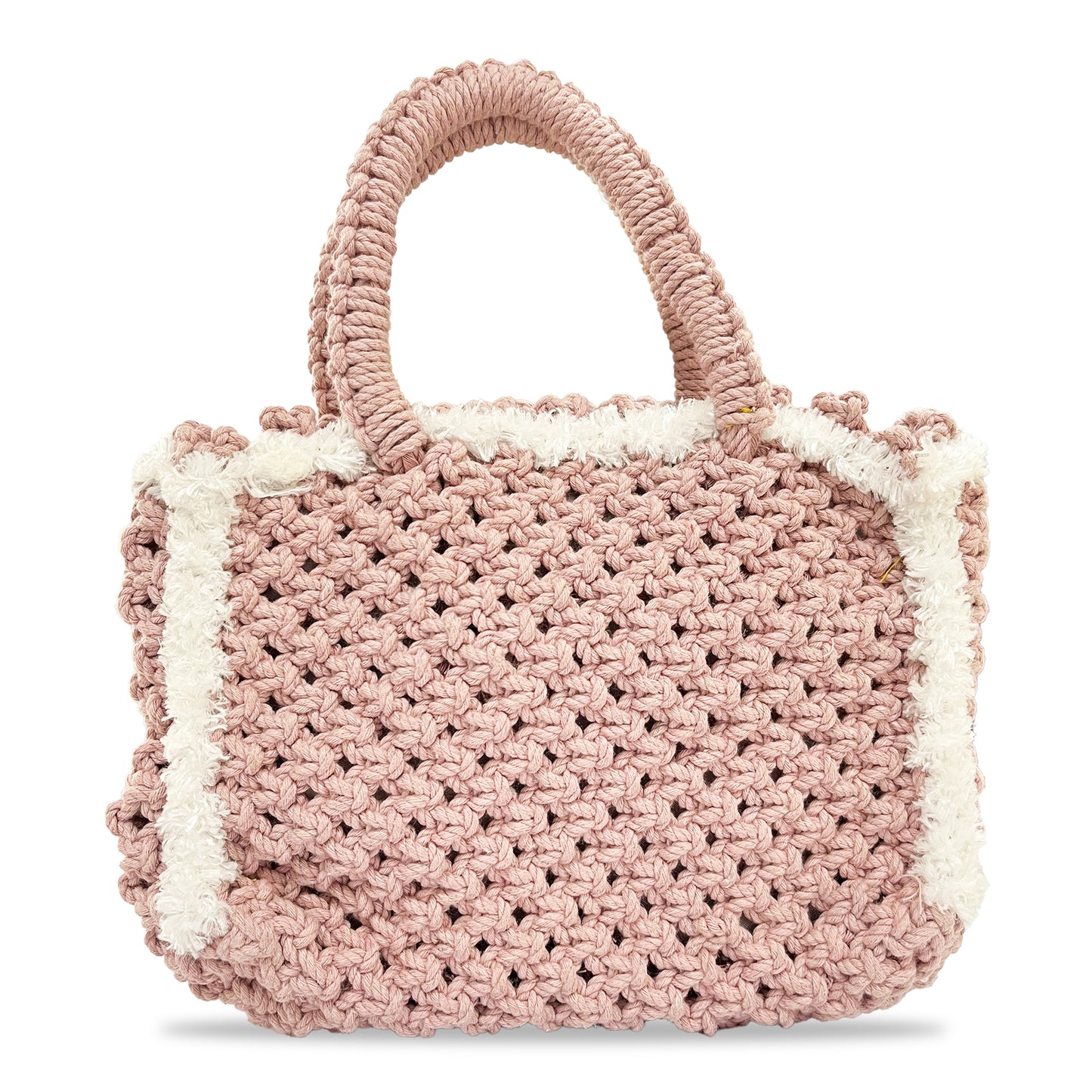 Handcrafted Pink Crochet Bag with Tassel for Women (PinkParadise)