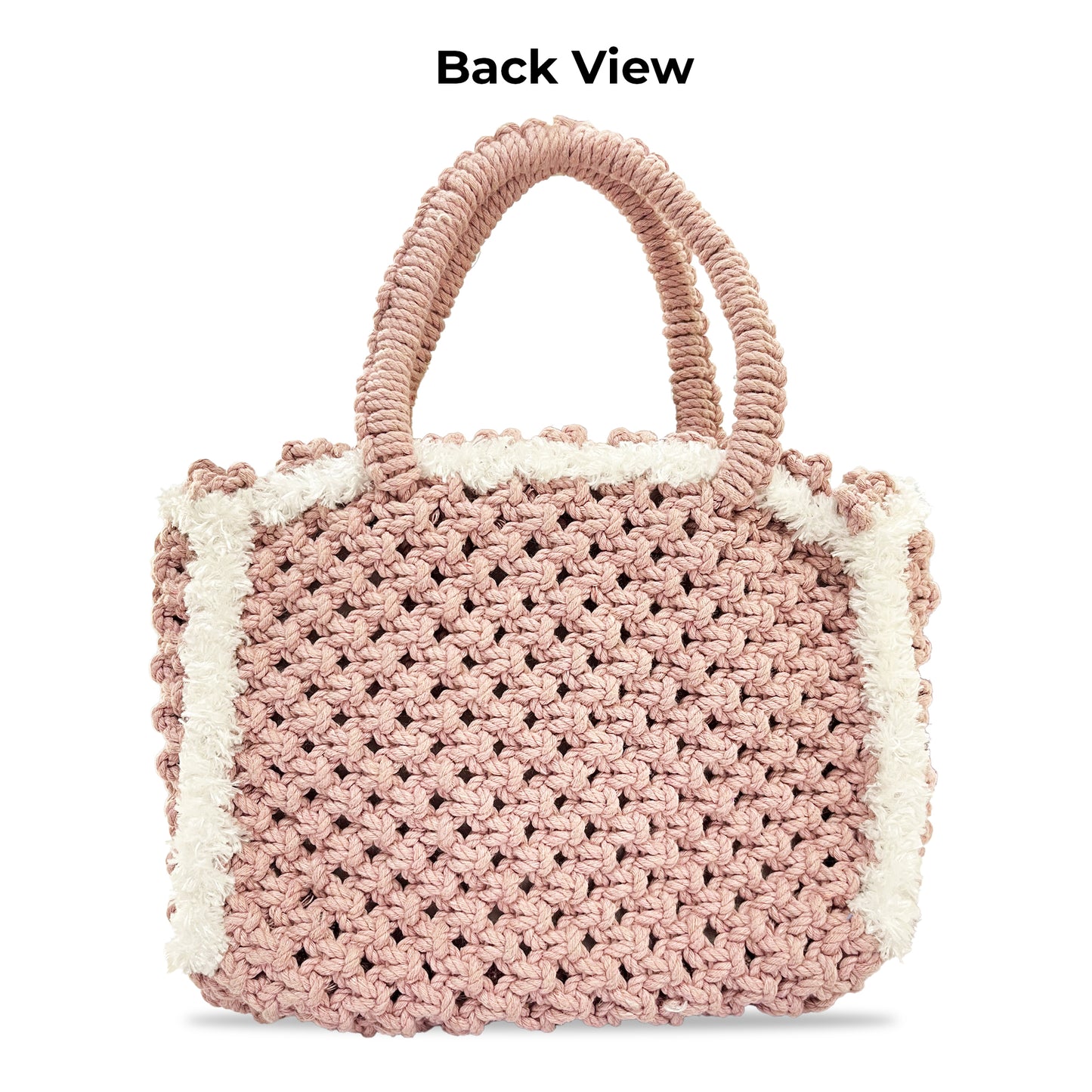 Handcrafted Pink Crochet Bag with Tassel for Women (PinkParadise)