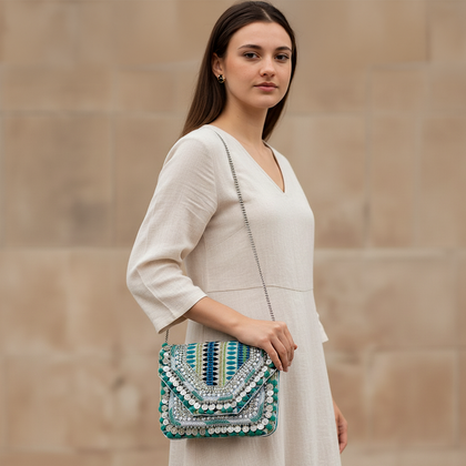 Navratri nine colors boho bags banner