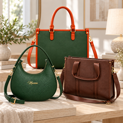 Maresse Faux Leather 2 Tote Bags for Women + FREE Hobo Bag