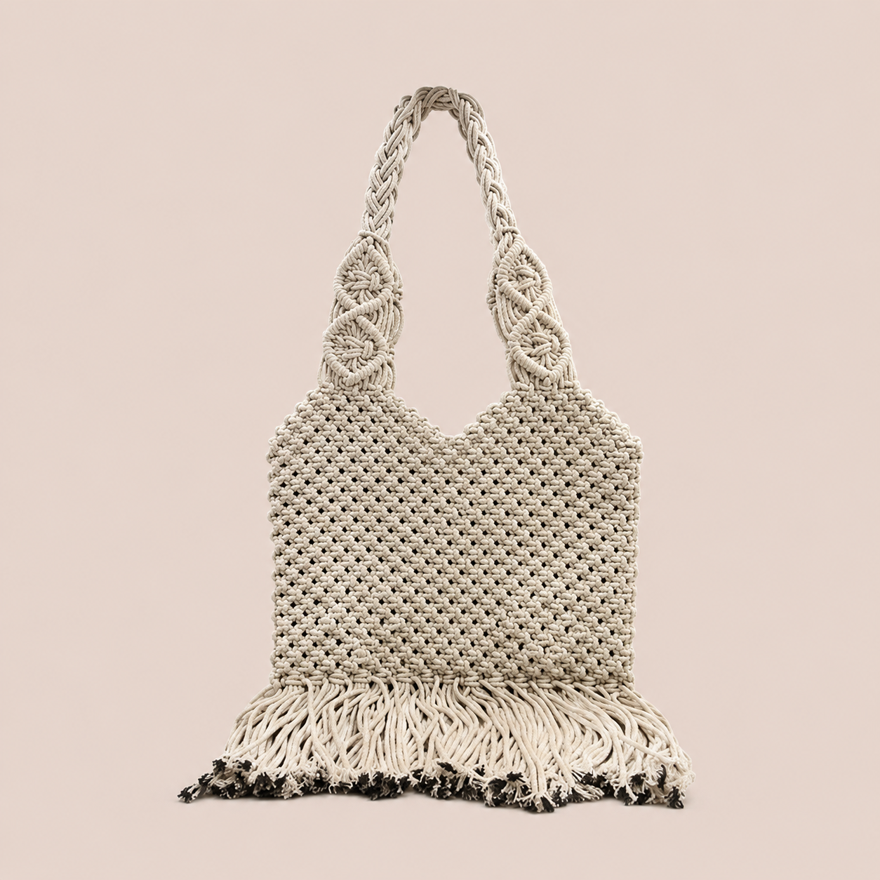Handmade Macrame Tote Bag for Women (Knotara)