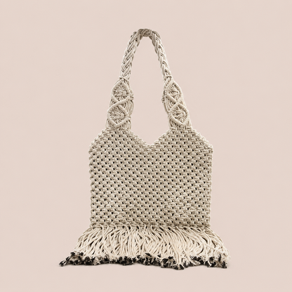 Handmade Macrame Tote Bag for Women (Knotara)