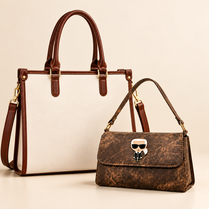 Maresse Off-White Tote & Brown Sling Bag Combo for Women | Work to Weekend Duo