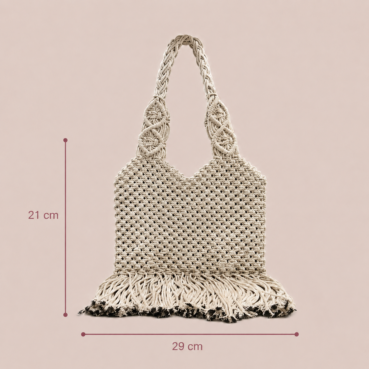 Handmade Macrame Tote Bag for Women (Knotara)