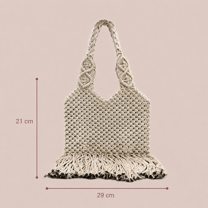 Handmade Macrame Tote Bag for Women (Knotara)