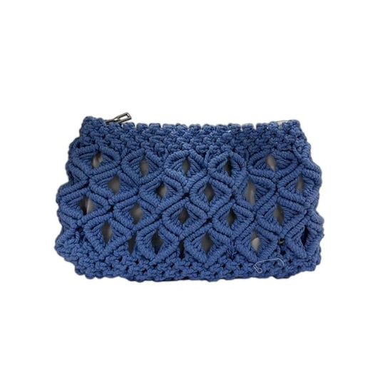 Handcrafted Elegant Blue Macrame Purse for Women (LuxeBlue)