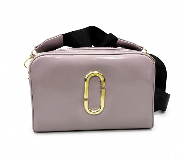 Maresse Shining Box Broad Strap Crossbody Bag Metallic Gold