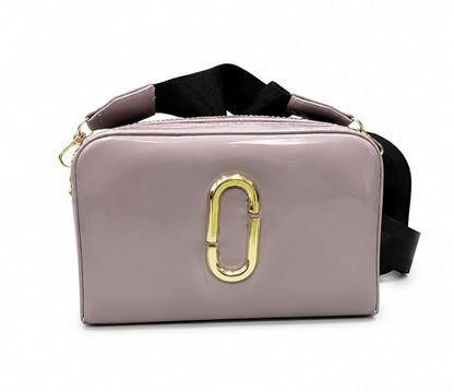 Maresse Shining Box Broad Strap Crossbody Bag Metallic Gold