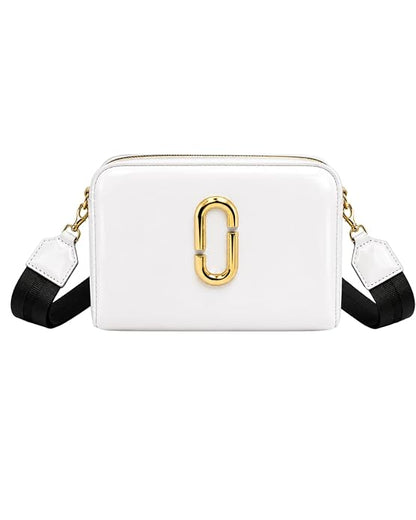 Maresse Shining Box Broad Strap Crossbody Bag Metallic Gold