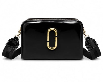 Maresse Shining Box Broad Strap Crossbody Bag Metallic Gold
