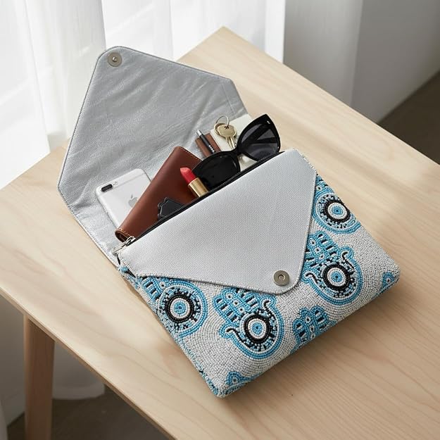 Women Ethnic Embellished Handmade Boho Bag (Evil Eye)