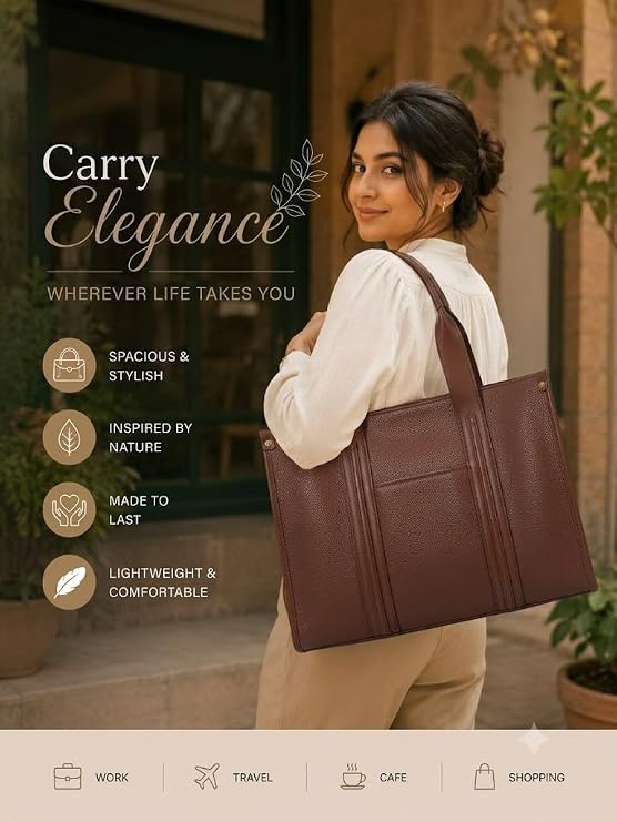 Maresse Faux Leather 2 Tote Bags for Women + FREE Hobo Bag