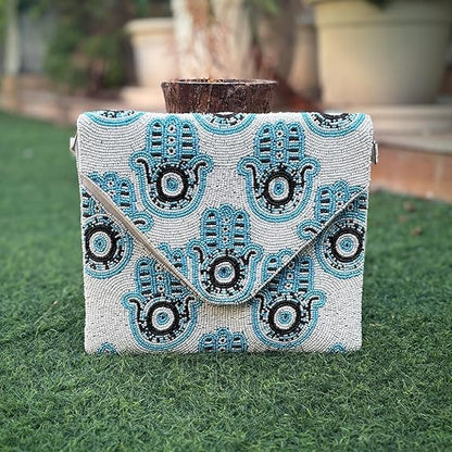 Women Ethnic Embellished Handmade Boho Bag (Evil Eye)
