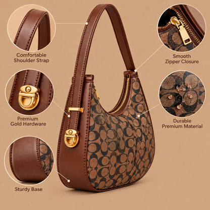 Maresse Hobo Shoulder Bag for Women | Printed Faux Leather