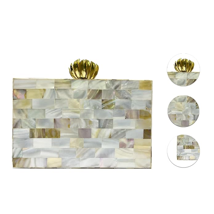 Luxurious Mother of Pearl Designer Clutch for Women