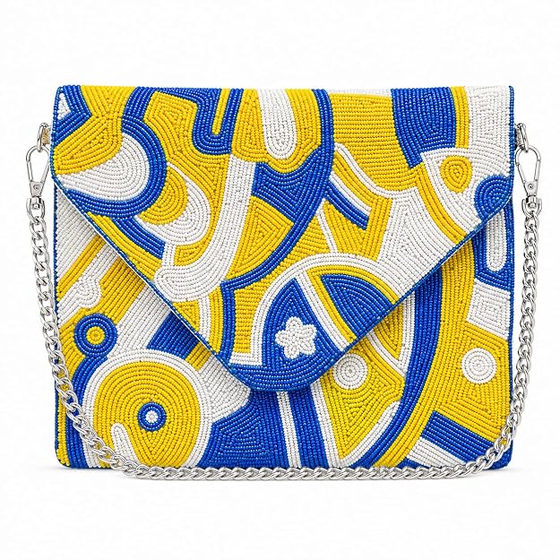 Women Ethnic Embellished Handmade Boho Bag (Golden Gaze)