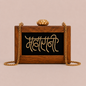Handcrafted Women Maharani Embroidery Wooden Clutch for Women