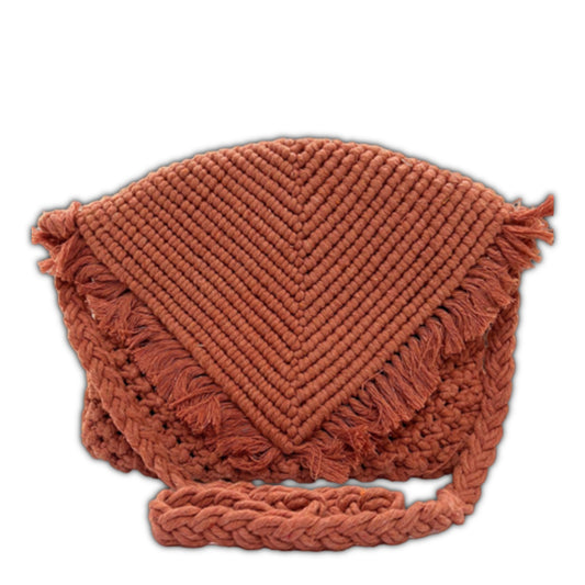 Handcrafted Crochet Macrame Bag with Tassel for Women (VinoCharm)