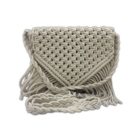 Handcrafted Macrame Bag with Braided Strap for Women (WovenEssence)