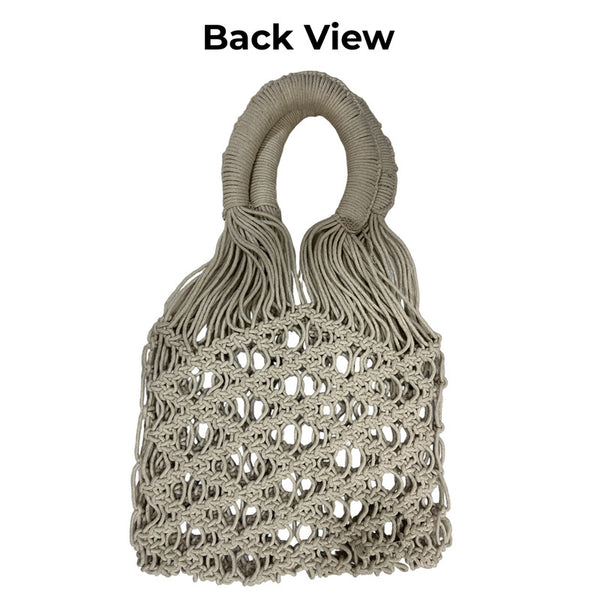 Handwoven Macrame Beach Bag for Women (BeachGlow)