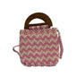 Handmade Pink & Beige Macrame Bag for Women (RosewoodChic)