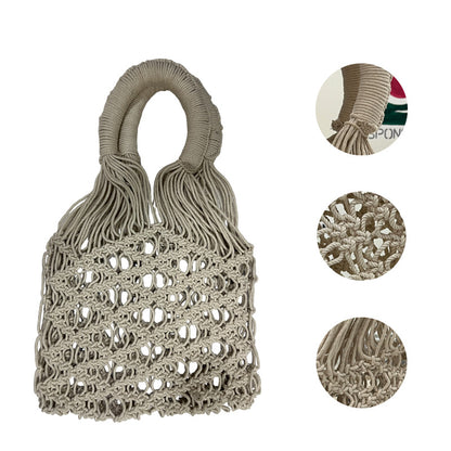 Handwoven Macrame Beach Bag for Women (BeachGlow)