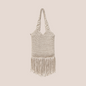 Handcrafted Macrame Tote Bag with Braided Handles for Women (WhiteBreeze)
