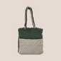 Handcrafted White and Olive Green Macrame Bag for Women ( OliveFrost)