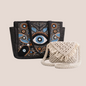 Stylish Combo Pack- Evil Eye Tote & Macrame Sling Set