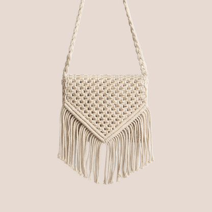 Handcrafted Macrame Bag with Braided Strap for Women (WovenEssence)