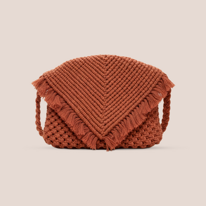 Handcrafted Crochet Macrame Bag with Tassel for Women (VinoCharm)