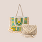 Maresse Boho Duo Bag Set – Beaded Tote & Macrame Sling