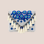 Handcrafted White & Blue Banjara Boho Bag for Women