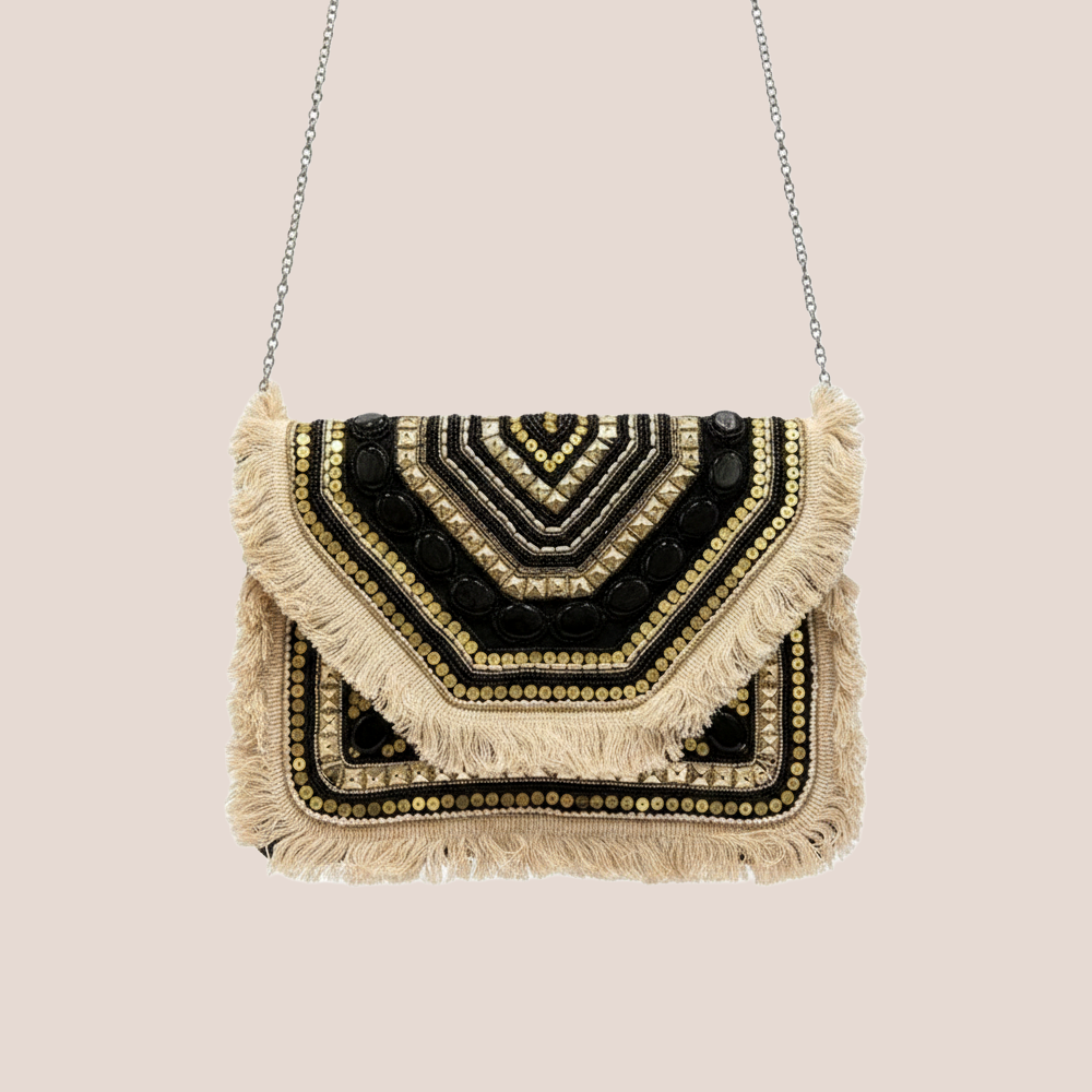 Handmade Ethnic Boho Bag (Midnight Marble)