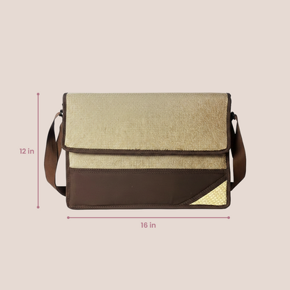 Unisex Jute Laptop Bag – Brown & Handcrafted