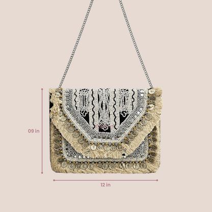 Women Ethnic Embellished Handmade Designer Pearlstone Boho Bag