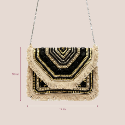 Handmade Ethnic Boho Bag (Midnight Marble)
