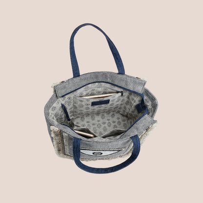 Handcrafted Boho Chic Combo- Maresse Evil Eye Boho Tote & Macrame Sling Bag