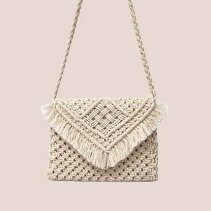Maresse Boho Duo Bag Set – Beaded Tote & Macrame Sling