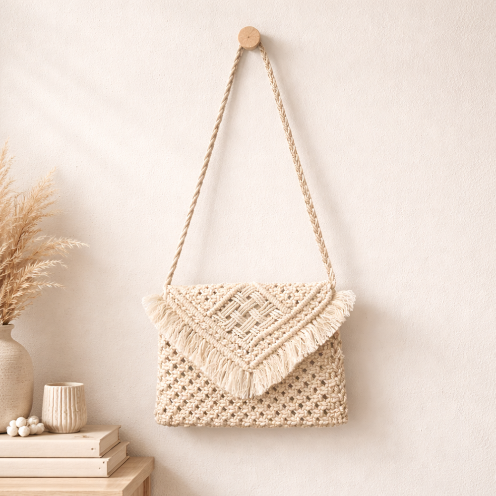 Hancrafted Stylish Macrame purse for Women (Rhapsody)