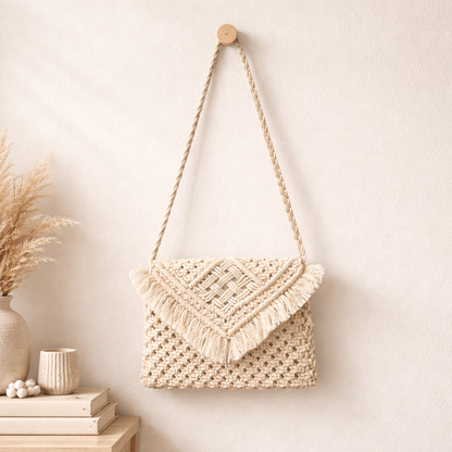 Hancrafted Stylish Macrame purse for Women (Rhapsody)
