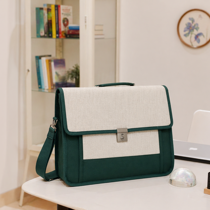 Maresse Green Artistic Laptop Bag for Men & Women