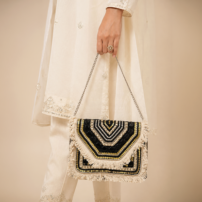 Handmade Ethnic Boho Bag (Midnight Marble)