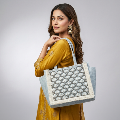 Combo Bags for Women- Spacious Tote + Stylish Crochet Sling Bag